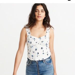 Ruffle strap crop top